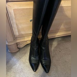 Black Leather Tall Boots